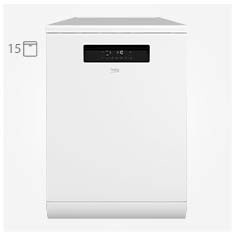 ماشین ظرفشویی 15 نفره بکو DFN38530 نیمه بار خشک کن سفید