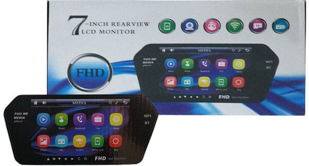 خرید مانیتور آیینه ای خودرو 7 اینچ ال سی دی 7inch Rearview LCD Monitor