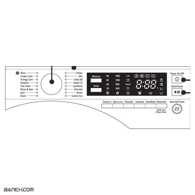 ماشین لباسشویی هیتاچی 8 کیلویی Hitachi BD-W80XWV
