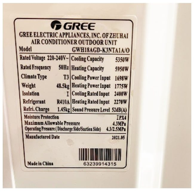کولر گازی گری 18000 اینورتر وای فای GWH18AGD-K3DTA1A/I T3