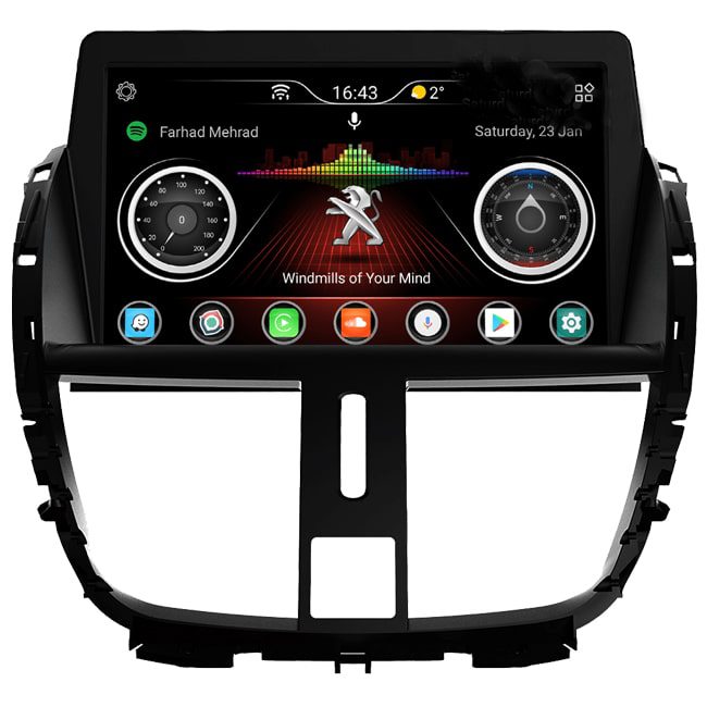 پخش فابریک خودرو و مانیتور ماشین پژو DYT-V207