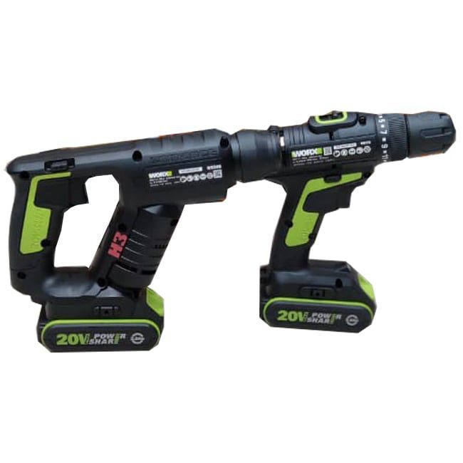 پک دریل چکشی پیچ گوشتی ورکس سه نظام گیربکسی ترکمتردار WU172 WU380.4